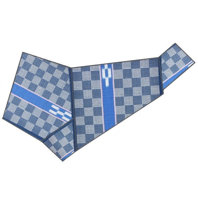 八重山ミンサー 半幅帯 紺桔梗｜みんさー工芸館 | hanaito